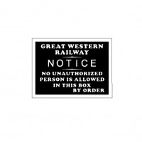 GWR 'Signal Box' Notice 